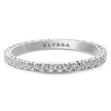 14K Gold 2mm French Cut All Around Diamond Wedding Band
