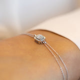 14K Gold Baguette and Round Diamond Bracelet