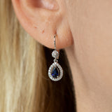 14K White Gold Amethyst Earrings