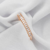 14K Gold Half Eternity Straight Baguette Diamond Wedding Band