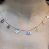 14K Yellow Gold Seven Chackra Necklace