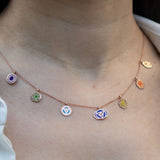14K Yellow Gold Seven Chackra Necklace