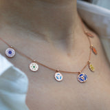 14K Yellow Gold Seven Chackra Necklace