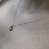 14K Rose Gold Diamond Crown Chakra Necklace
