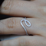 14K White Gold Transitive Diamond Ring