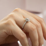 14K White Gold Round Diamond Engagament Ring