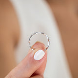 14K White Gold Round Cut Diamond Infinity Wedding Band
