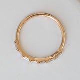 14K Rose Gold Baguette Cut Half Eternity Diamond Wedding Band