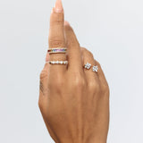 14K Yellow Gold Round and Baguette Cut Multi Sapphire Wedding Band