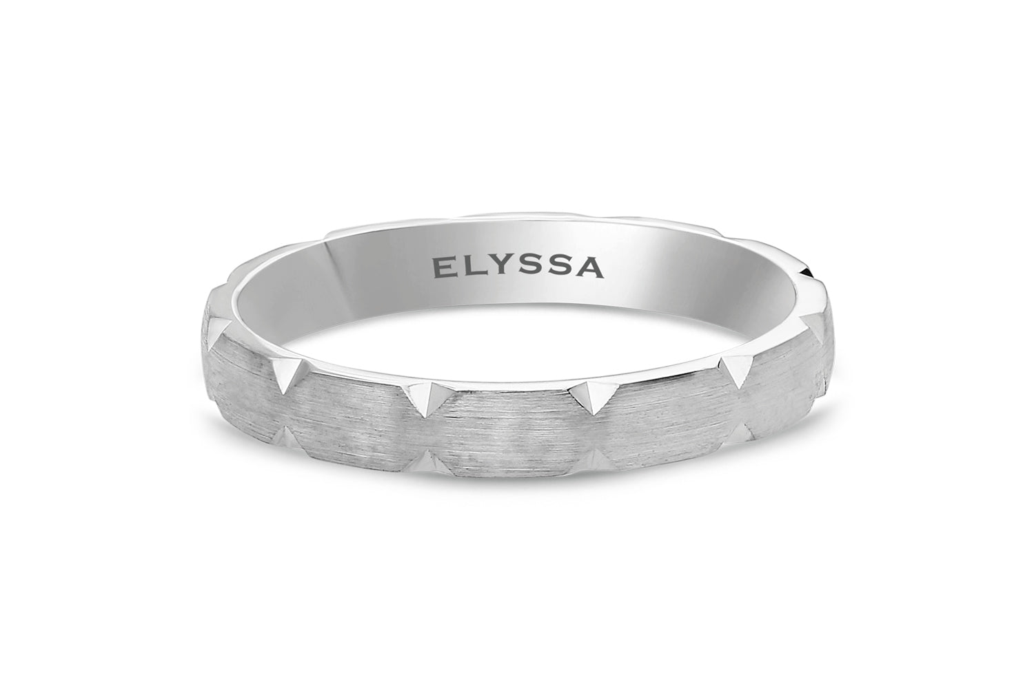 14K Gold 3mm Modern Wedding Band White gold Elyssa jewelry