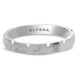 14K Gold 3mm Modern Wedding Band with Diamonds white gold