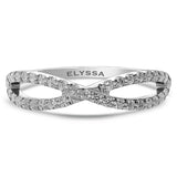 14K Gold Half Way Infinty Diamond Wedding Band