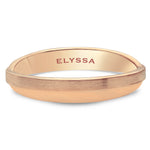 14K Gold Overlaping Plain Wedding Band Rose gold