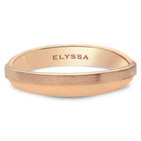 14K Gold Overlaping Plain Wedding Band Rose gold