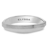 14K Gold Overlaping Plain Wedding Band White gold