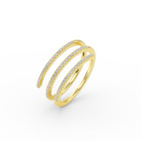 14K Solid Gold Diamond Wrap Ring