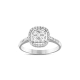 14K White Gold Engagement Ring
