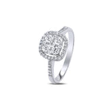 14K White Gold Engagement Ring