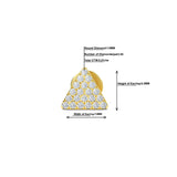 14K Gold Triangle Shaped Round Diamond Studs