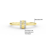 14 K Gold Vertical Bar Diamond Ring