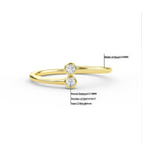 14K Gold Dual Diamond Gold Ring