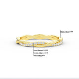 14K Gold Diamond Twist Wedding Ring