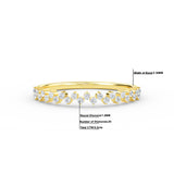 14K Gold Diamond Zig Zag Half Eternity Ring