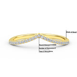 14K Gold Diamond Chevron Ring