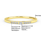 14K Gold Baguette Diamond Wedding Band