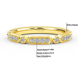 14K Solid Gold 2.4MM Miligrain Diamond Wedding Band