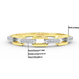14K Gold 16 Pieces Diamond of Round Brilliant Cut Diamond Ring