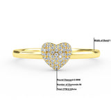 14K Gold Heart Design Diamond Wedding Ring