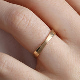 14K Gold Overlaping Plain Wedding Band