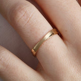 14K Gold Overlaping Plain Wedding Band
