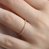 14K Gold 1.5mm Half Way Diamond Wedding Band