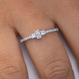 14K Gold Baguette and Round Diamond Ring