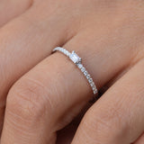 14K Gold Stackable Baguette Engagement Ring