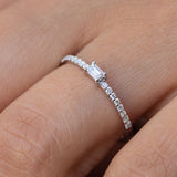 14K Gold Stackable Baguette Engagement Ring