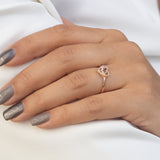 14K Rose Gold Diamond Heart Ring