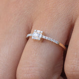14K Gold Petite Baguette Diamond Ring