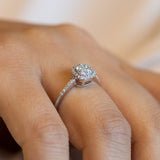 14K White Gold Engagement Ring
