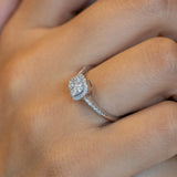 14K White Gold Engagement Ring