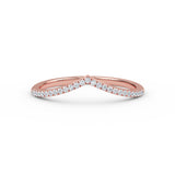 14K Gold Diamond Chevron Ring
