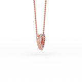 14K Gold Open Heart Diamond Necklace
