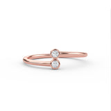 14K Gold Dual Diamond Gold Ring