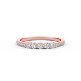 14K Gold 5 Stone Diamond Anniversary Ring