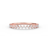 14K Gold Diamond Zig Zag Half Eternity Ring