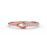 14k Gold Minimal Diamond Wedding Band