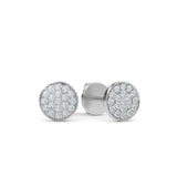 14K Gold Round Diamond Earrings