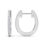 14K Gold 9MM Diamond Hoop Earrings